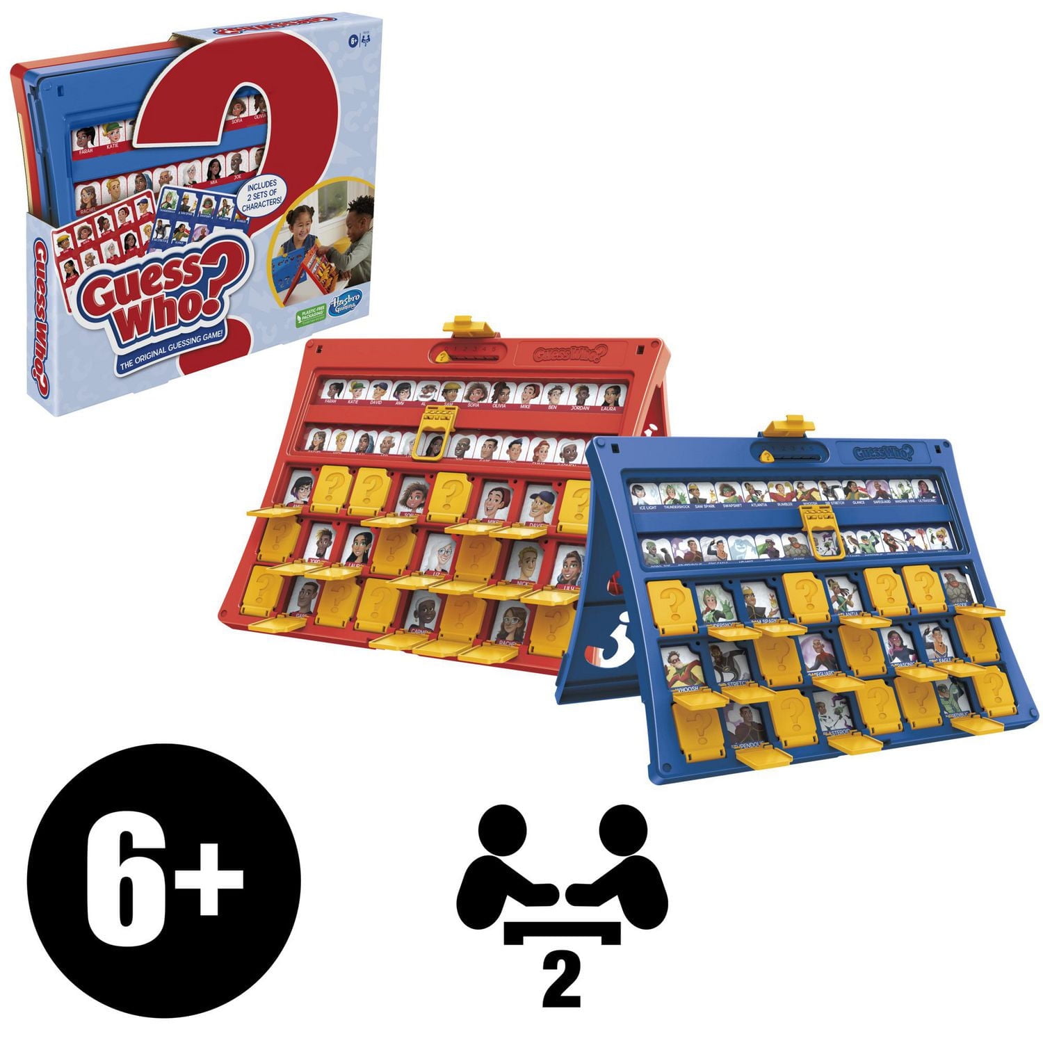 Guess Who? Original Guessing Game, Board Game for Kids Ages 6 and Up For 2 Players, Ages 6 and up