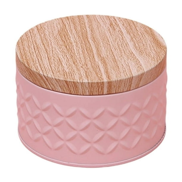 Caja de hierro redonda pequeña, recipiente hermético para pasteles de mil capas, pasteles de copo de nieve, dulces horneados, refrigerios, caramelos, conservación de alimentos, caja de regalo, diseño