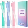 thumbnail image 1 of Juego de limas de uñas Diodiva Glass con estuche, paquete de 3 para manicura, 1 of 7