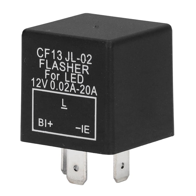 Relé De Intermitencia De 3 Pines, Relé De Intermitencia De Luz LED Tamaño Compacto Fácil De Reemplazar Para Control De Lámpara De Motocicleta OTVIAP LED Light Flash Relay