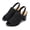 Black, variant on Women's Knit Block High Heels Elastic Slingback Fishmouth Open Toe 3 inch Heeled Sandals,Blcak,8M