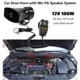 thumbnail image 4 of Alarm Siren Horn with Mic PA Speaker System, Powerful 100W Siren Horn Speaker, 12V Loud Police Car Siren Horn Speaker, 120-150dB, 7 Tone, for Police Car, Ambulance, Fire, Engineer Vehicles, 4 of 9