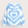 thumbnail image 3 of Kids Tie Dye Hoodies Sweatshirt Boys Girls Heart Print Hooded Pullover Shirt with Kangaroo Pocket Valentine's Day Hoodies, 3 of 6