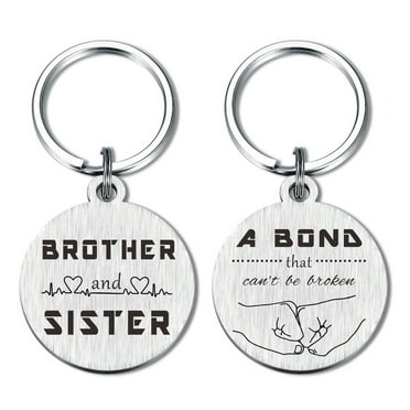 Yobent Brother Sister Gifts for Birthday Christmas Valentines, Sibling Keychain