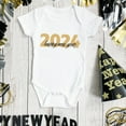 thumbnail image 2 of AOMPMSDX Boys Bodysuits Happy New Years Baby Romper My First New Years Outfits Girl Boy Bodysuit Gold 18 Months-24 Months, 2 of 3