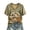 Army Green, variant on Stralyhd Fall Pumpkin Graphic Women Shirts Campfire Print Tee Festival Gathering V‑neck Top Cottagecore Short Sleeve Shirt S