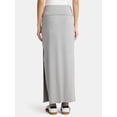thumbnail image 3 of No Boundaries Knit Foldover Slit Maxi Skirt, 2-Pack, Women's, 3 of 6