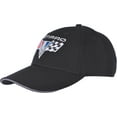 thumbnail image 3 of JH Design Men's Chevy Camaro V-Flags Logo Cap Adjustable Black Hat, 3 of 6
