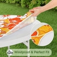 thumbnail image 5 of Pioneer Flower Floral Print Pattern Round Fitted Tablecloth with Elastic Edge,Dining Table Cover Waterproof,Outdoor Round Tablecloth for Camping,Dining,Indoor and Outdoor, 5 of 7