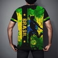 thumbnail image 7 of 2026 Soccer Cup Graphic Jersey for Men, Short Sleeve Crew Neck Tee with Player Silhouette & Watercolor Flag for Streetwear & Fan Gathering Green 24, 7 of 7
