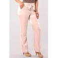 thumbnail image 5 of Tribute Silk Straight Leg Pants With Self Tie - Blush Pink, 5 of 9