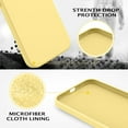 thumbnail image 2 of iPhone 12 Case, iPhone 12 Silicone Case, Liquid Silicone Case with Full Camera Lens Protection Microfiber Lining Shockproof Protective Phone Cases Cover for iPhone 12 6.1 inch, Yellow, 2 of 16