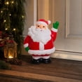 thumbnail image 5 of Waving Santa Claus Resin Figurine, 6in, Classic Christmas Santa Tabletop Statue with Green Mittens, Lovely Holiday Ornament for Porch Mantel Indoor Home Christmas Layout, 5 of 7