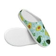 thumbnail image 3 of Zufioo Avocado Flowers And Leaves Print Adult TPR Cotton Slippers,Winter Home Cotton Slippers Suitable for Adults, Men and Women, Indoor and Outdoor-46/47, 3 of 7
