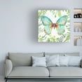thumbnail image 3 of Canvas Wall Art - Jean Plout 'Botanical Butterfly Beauty 2' Wall Art for Living Room, Bedroom, or Office Décor by Trademark Fine Art - 18 x 18 Inches, 3 of 4