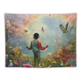 thumbnail image 5 of Shiartex Rapper Tapestry Chief Keef in The Garden of Eden Tapestry, Wall Hanging, Funny College Room Hostel Decorations Bedroom Living Room Dorm Decor  Painting, 5 of 6