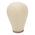 thumbnail image 1 of 24 Inch Wig Head Stand Simulation Canvas Block Head with Mounting Hole for Wigs Display Styling, 1 of 5