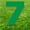 Green, variant on Red Number 7 20 inches tall