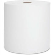 Scott White Hard-roll Towels 1 Ply - 8" x 800 ft - 7.87" Roll Diameter - White - Nonperforated, Absorbent, Non-chlorine Bleached - 12 / Carton