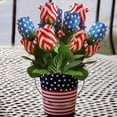 thumbnail image 4 of BiFandian Independence Day Artificial Flowers, Stars and Stripes Rose Flowers Decorations, American Flag Floral Table Centerpiece for 4th of July, Patriotic Decor Fake Flower for Celebration, 4 of 9
