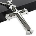 thumbnail image 7 of EARSTMAKEUP Mens Cross Pendant Necklace, Large Stainless Steel Cross Pendant Necklace for Men Women，Easter Gifts, 7 of 7