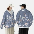 thumbnail image 6 of Sigee Watercolor Flowers Butterfly Print UPF50+ Men's Sun Protection Hoodie Shirt SPF UV Shirt Long Sleeve Fishing Outdoor Lightweight, S-3XL, 6 of 9