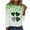 Green#7, variant on Feancey St Patricks Day Long Sleeve Tops for Women Trendy Shamrock Print T-shirts Dressy Casual Round Neck Blouse Loose Holiday Graphic Tees Green 5XL
