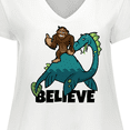 thumbnail image 4 of Inktastic Believe Women's Plus Size V-Neck T-Shirt, 4 of 5