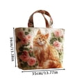 thumbnail image 2 of Vintage Embroidered Cat Canvas Shoulder Bag Large Capacity Quilted Handbags for Women Daily Shopping Travel Tote, 2 of 5