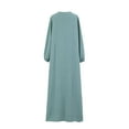 thumbnail image 5 of IROINNID Maxi Dress for Women Plus Size Dress Solid Color Long Sleeve Winter Fall Basic Maxi Long Dress Daily Vacation Dress ,Green, 5 of 7