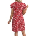 thumbnail image 5 of WIHOLL Summer Dresses for Women Mini Dresses 2026 Sundresses Spring Casual Western Crewneck Ruffle Short Sleeve Beach Vacation Clothes, 5 of 10