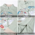 thumbnail image 5 of LittleSpring Chinese New Year for Boy Tang Jacket Size 10-12 Girls Traditional Dress Coats with Frog Buttons Green, 5 of 6