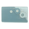 thumbnail image 1 of Pre-Owned Bottega Veneta Flower Leather Blue Bi-fold Wallet 0857BOTTEGA... (Good), 1 of 8