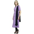 thumbnail image 2 of Atasi Ethnic Women's Purple Cotton Embroidery A-Line Straight Kurti Clothing-22, 2 of 5