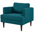 thumbnail image 3 of Armchair Accent Chair, Set of 2, Fabric, Teal Blue, Modern Contemporary Urban Design, Living Lounge Room Hotel Lobby Hospitality, 3 of 4