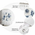 thumbnail image 5 of White Blue Floral Shower Curtains for Bathroom Waterproof Fabric Bath Curtains Decor Bath Tub Curtain Spring Flowers Gardenside Pastoral Decorative Shower Curtain Sets with 12 Hooks, 72x72 Inch, 5 of 6