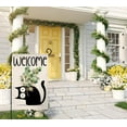 thumbnail image 3 of Spring Cat Tulip Garden Flag 12x18 Vertical Double Sided Welcome Easter Farmhouse Holiday Outside Decorations Burlap Yard Flag BW767, 3 of 6
