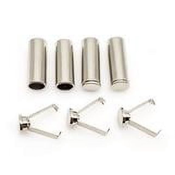 QIDITONG 60pcs Rope End Caps Hoodie Drawstring Ends Shoelace Replacement End Tips Hoodie String Locks Shoe Lace Metal Aglets