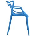 thumbnail image 3 of Modway Entangled 18" Modern Style PP Plastic Dining Chairs Set of 2, Blue, 3 of 4