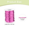 thumbnail image 2 of Uxcell 16 Gauge Aluminum Craft Wire 1.5mm 98.5ft Flexible Bendable Anodized Metal Jewelry Sculpting Wire for Jewelry Making Modelling Craft DIY, Dark Pink, 2 of 7