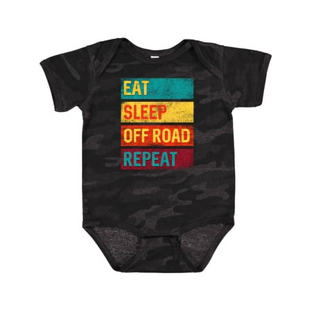 

Inktastic Four Wheeling Eat Sleep off Road Repeat Gift Baby Boy or Baby Girl Bodysuit