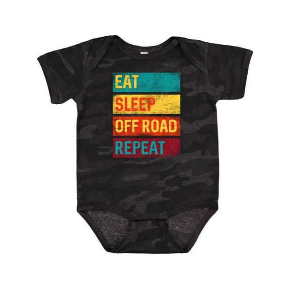 Inktastic Four Wheeling Eat Sleep off Road Repeat Boys or Girls Baby Bodysuit