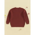 thumbnail image 3 of Bagilaanoe Toddler Baby Girl Boy Knitted Sweater Long Sleeve Rainbow Letter Embroidery Pullover 6M 9M 12M 18M 24M 3T Kids Warm Jumpers Tops Fall Loose Knitwear, 3 of 7