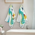 thumbnail image 4 of SKYSONIC Dinosaur Soft Hand Towels set of 2, Absorbent Bath Towel Decorative Fingertip Towels for Bathroom Gym Spa Hotel Beach Swimming Pool,14.4" x 28.3", 4 of 7