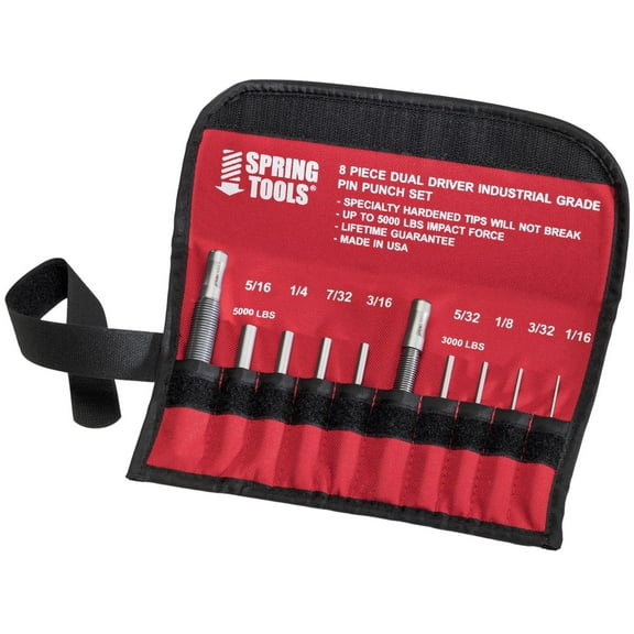 Spring Tools IPPS20 Industrial Pin Punch Set, Steel Tips