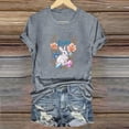 thumbnail image 2 of VBTAPA Happy Easter Shirt 2025 Women Short Sleeve Bunny Graphic T-shirt Easter Teacher Shirt Funny Holiday Blouse Tops Lightning Sales Today Gray XXL, 2 of 5