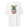thumbnail image 4 of TSADFHJI Hauts de Yoga pour Femmes T-Shirt Ample d'Été Décontracté Mode Imprimé Col Rond Manches Courtes Chandail T-Shirt S Blanc, 4 of 4