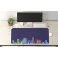 thumbnail image 2 of Cartoon Computer Mouse Pad, Print of City Scenery Landscape of Apartments and Buildings Artwork Print, Rectangle Non-Slip Rubber Mousepad X-Large, 35" x 15" Gaming Size, Multicolor, by Ambesonne, 2 of 2