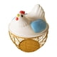 thumbnail image 5 of Cesta de huevo de pollo Soporte de huevo fresco Contenedor de almacenamiento de huevo redondo rústico Encimera Cesta de recolección de huevos para, 5 of 8