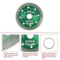 thumbnail image 4 of Unique Bargains Diamond Blade 4' 105mm Diamond Saw Blades Diamond Cutting Wheel with 20mm Arbor Green, 4 of 5